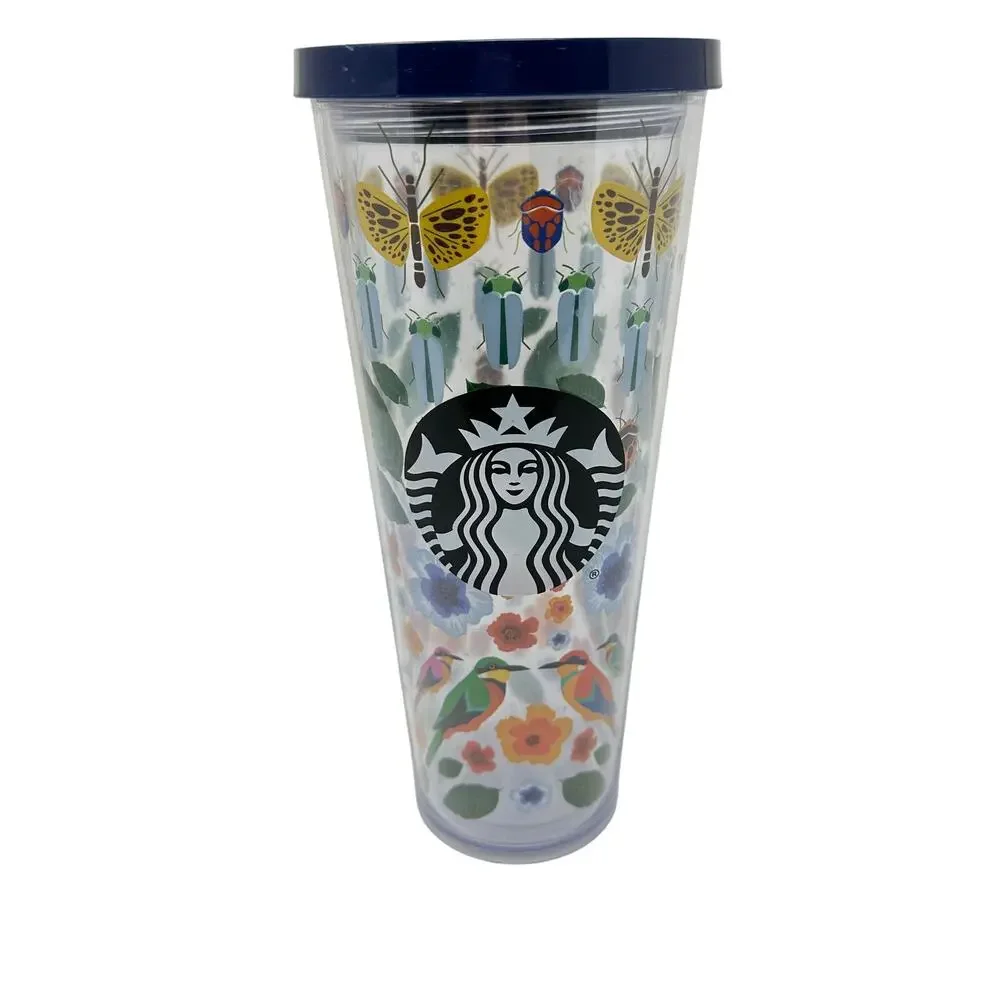 Starbucks Spring Birds Beetles and Flowers Tumbler Venti 24 Oz *NO STRAW*
